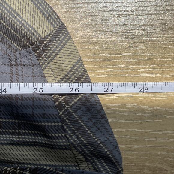 NWT WeWoreWhat Long Sleeve Pajama Top Women's Size Extra Small Tan Plaid Relaxed - Picture 7 of 8